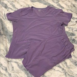 Purple scrub top and bottom!